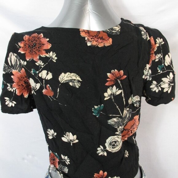 Mudd Top Vintage Bohemian Boho Hippie Flower Blouse 100% Rayon Size M - Picture 2 of 7